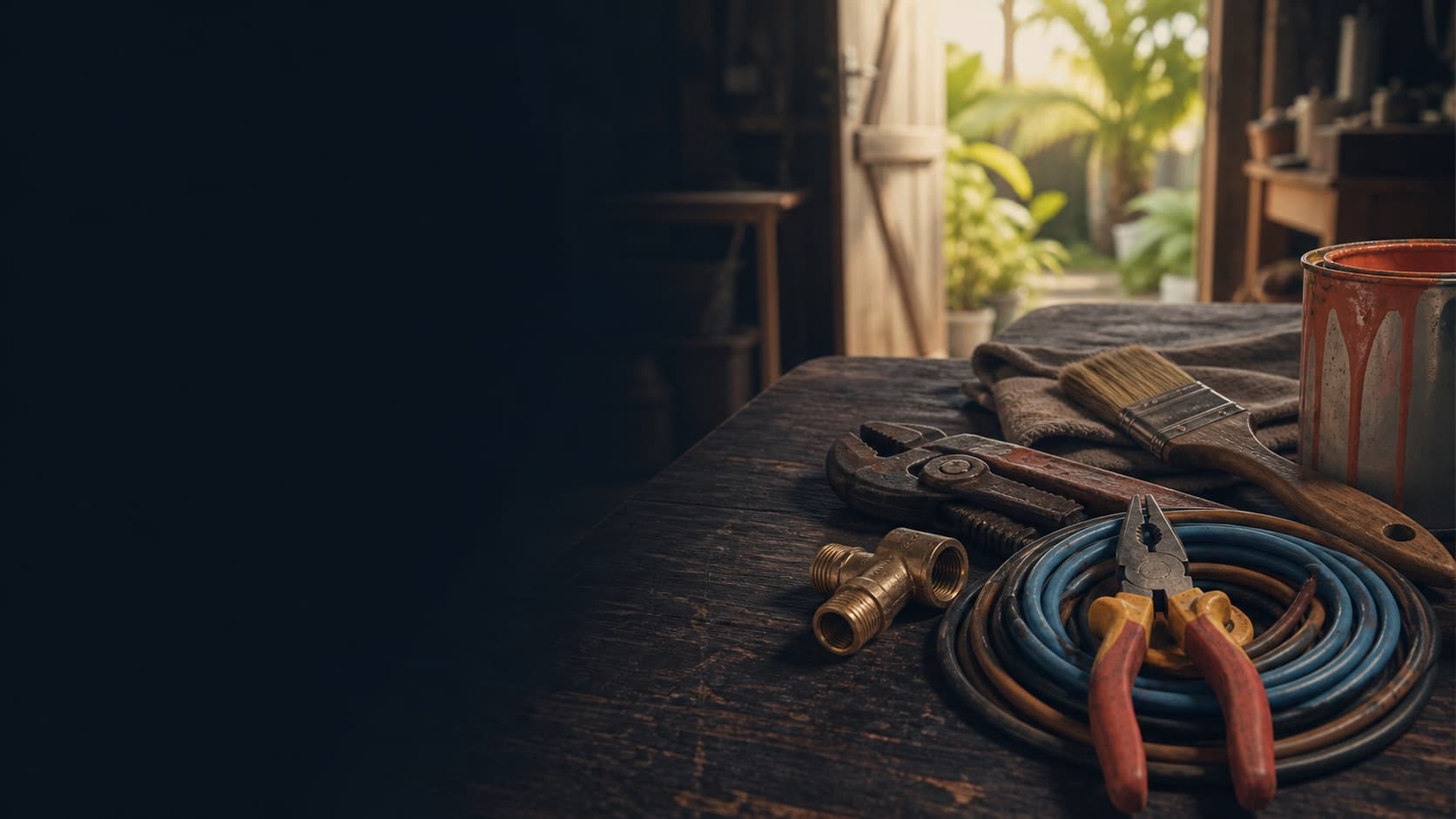 Outils d'artisans dans un atelier réunionnais